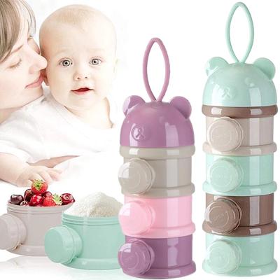 1 unidad Caja de embalaje multicapa de gran capacidad para fórmula infantil, bolsa de viaje portátil, caja sellada a prueba de humedad para snacks de pasta de arroz
