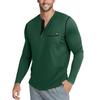 Men's Casual Solid Color Buckle Quick Dry Shoulder  Long Sleeved