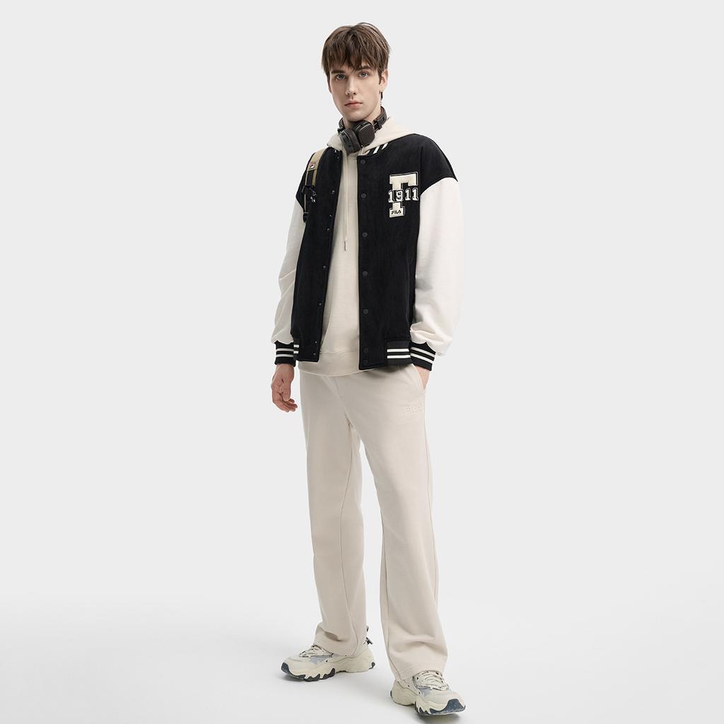 New FILA Baseball Jacket Men's Jet Black F11U439503FBK