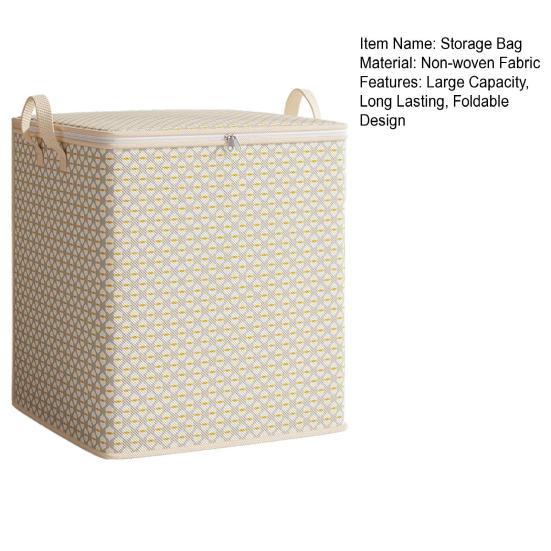 Clothes Storage Bag Closet Organizer with Reinforced Handle Large Capacity Foldable Design Comforter Blanket Storage Container