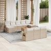 VidaXL Garden Lounge Set with Cushions 11 Pcs, Patio Sofas, Patio Furniture Set, Outdoor Furniture, Beige 3224784