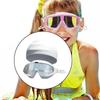 Kids Swimming Goggles Swim Cap Adjustable for Children Age 312 Gift White
