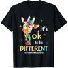 Autism Awareness Cute Giraffe Animal Its Ok To Be Different T-Shirt(1)