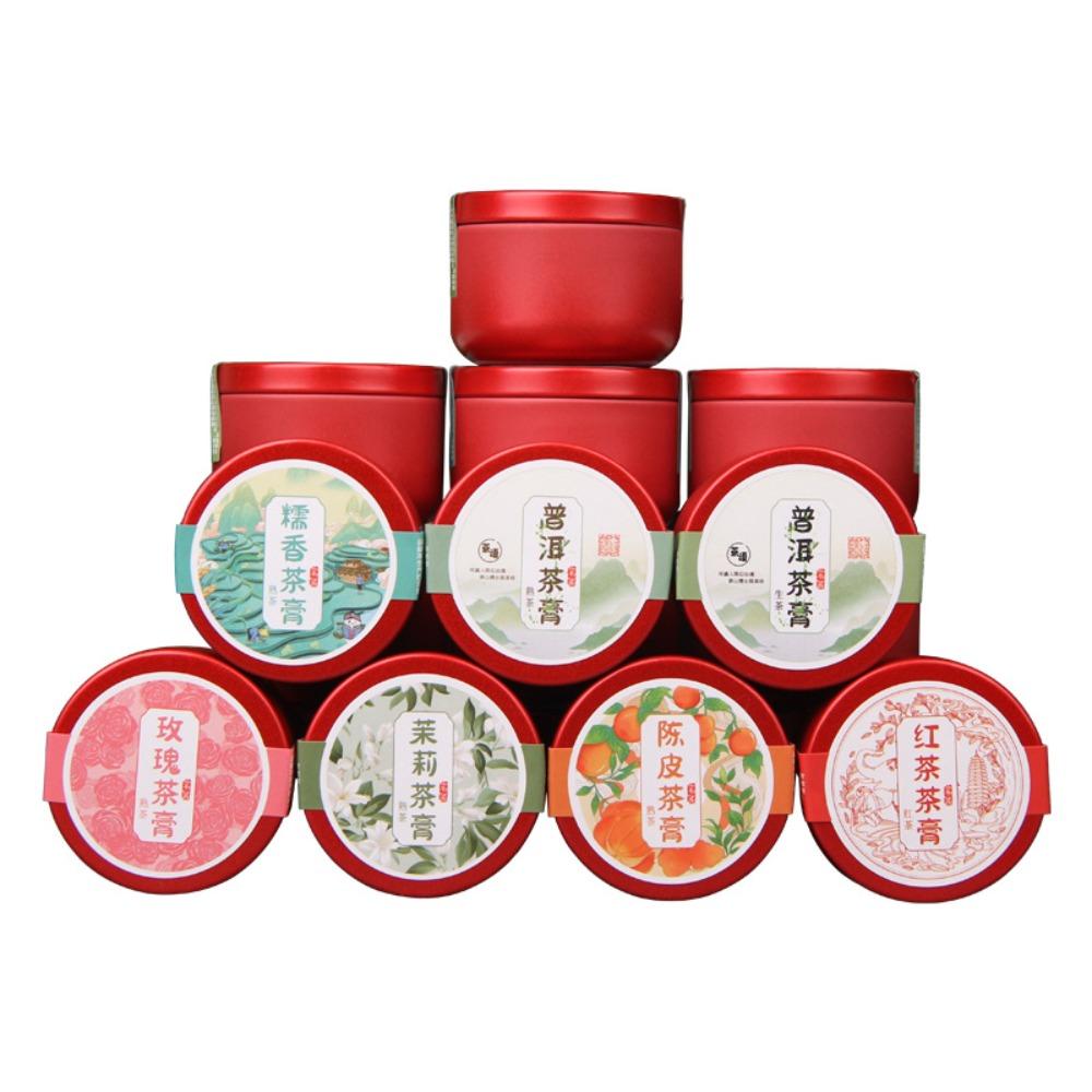 Yunnan Waxy Fragrant Pu'er Raw and Ripe Tea Paste Rose Jasmine Tangerine Peel Dianhong Tea Concentrated Cold Brew Instant Solid Tea Wholesale