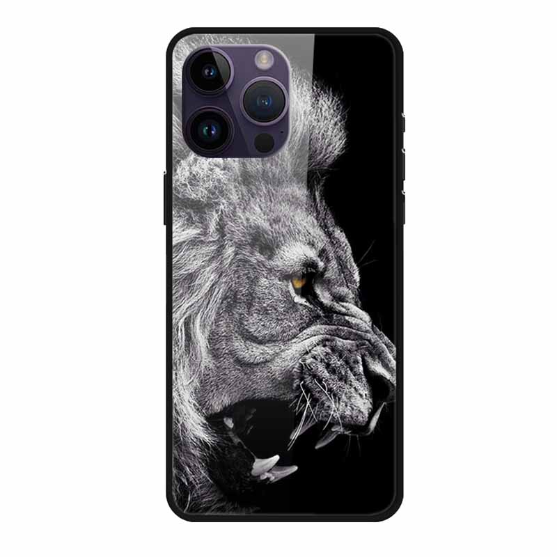 Glass Back Cover For iphone 16 Pro Max Phone Case 16Pro Max Hard Tempered Glass Case For iphone 15 Pro Max Case Soft TPU Bumper