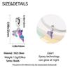 Original Copper Charms Luxury Purple Glowing Butterfly Bird Pendant Beads Fit Bracelet Diy Women Delicate Gift