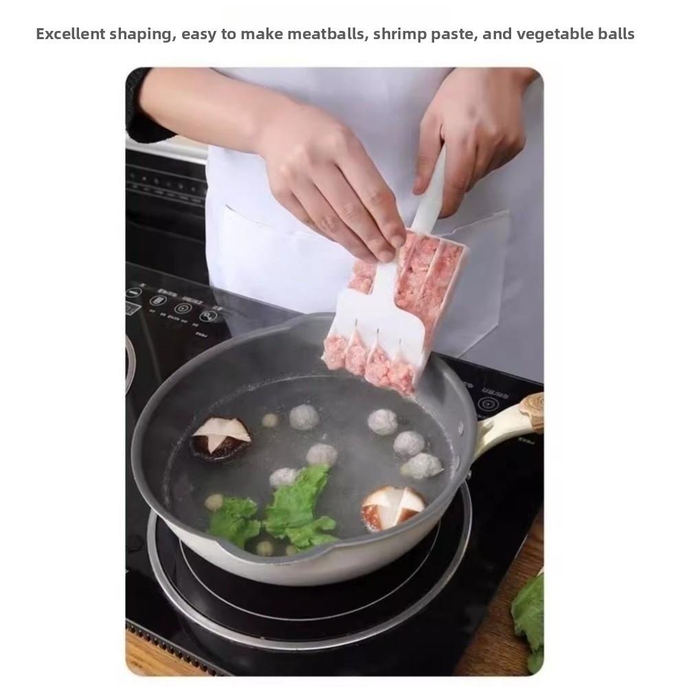 Four-Cavity Structure Meatball Molding Tool Spoon-Shaped Food Shaping Mold Home Kitchen