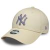 Cap 9FORTY Women's Logo Hat Dodgers Yankees MLB NY Ivory/Metallic Purple Free Size