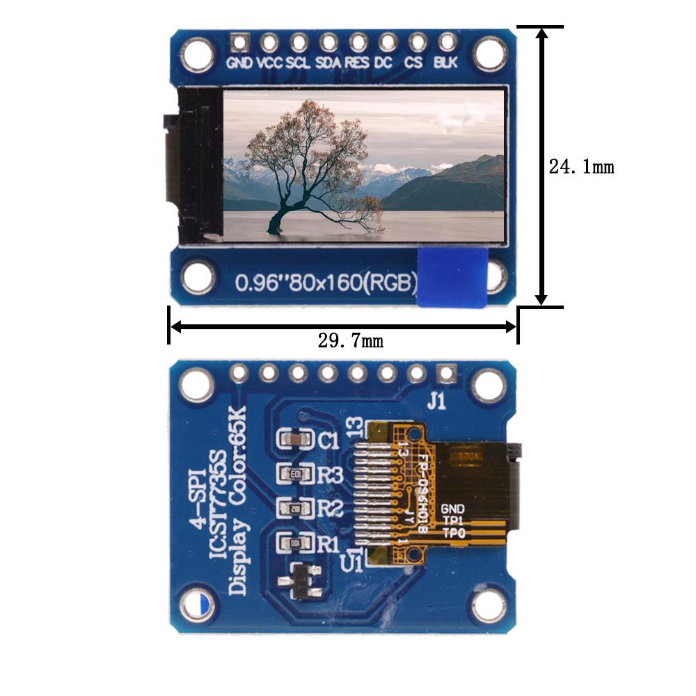 TFT Display 0.96 1.3 1.44 1.8 inch IPS 7P SPI HD 65K Full Color LCD Module ST7735 / ST7789 80*160 240*240 (Not OLED) For Arduino