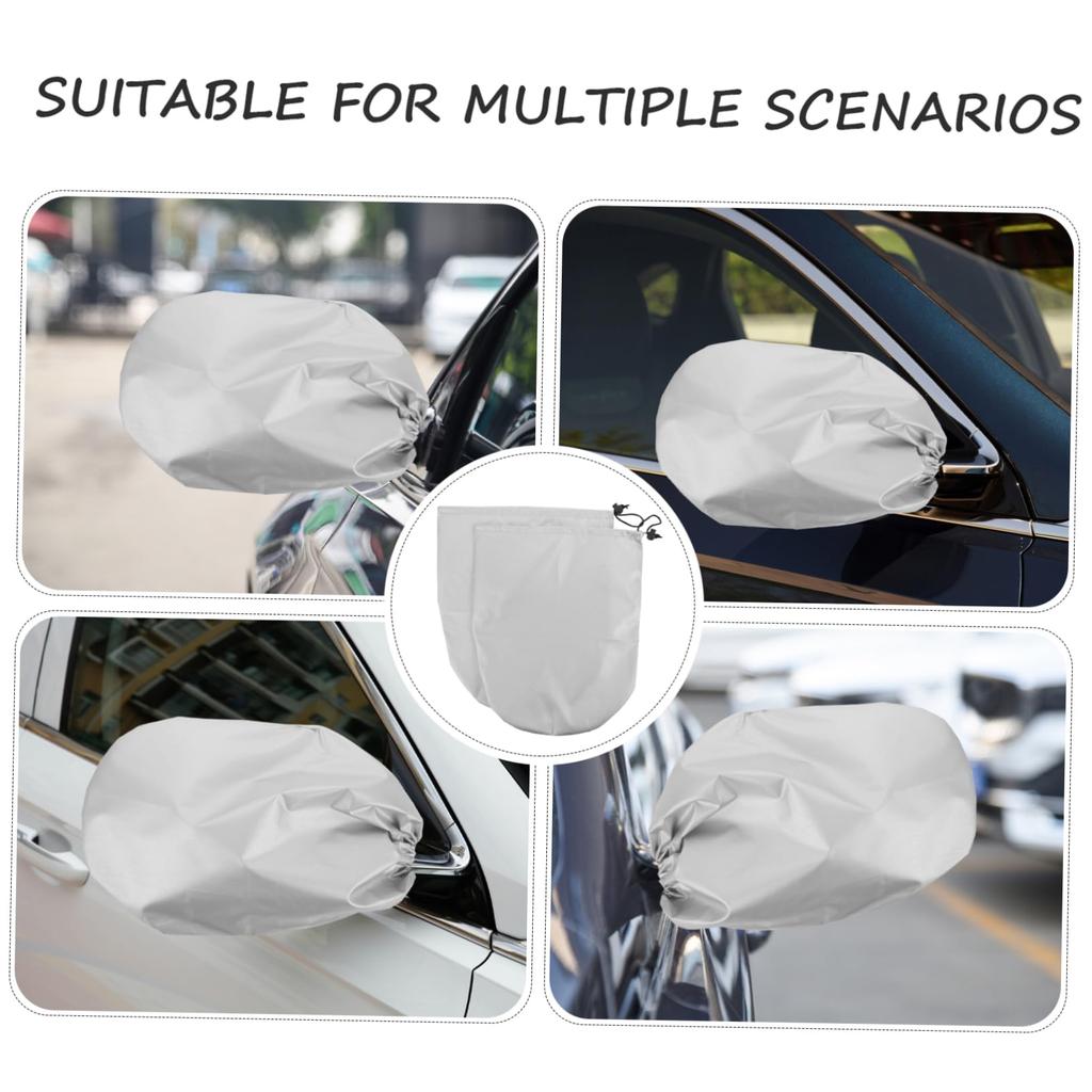 Healifty 2pcs Reverse Mirror Cover Dash Cam Kit Screen Reflective Visibility Exterior Rearview Mirror