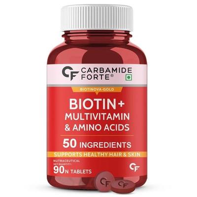 Carbamide Forte Biotin Tablets for Hair Growth | Biotin Supplement with 50 Multivitamin Ingredients for Women & Men