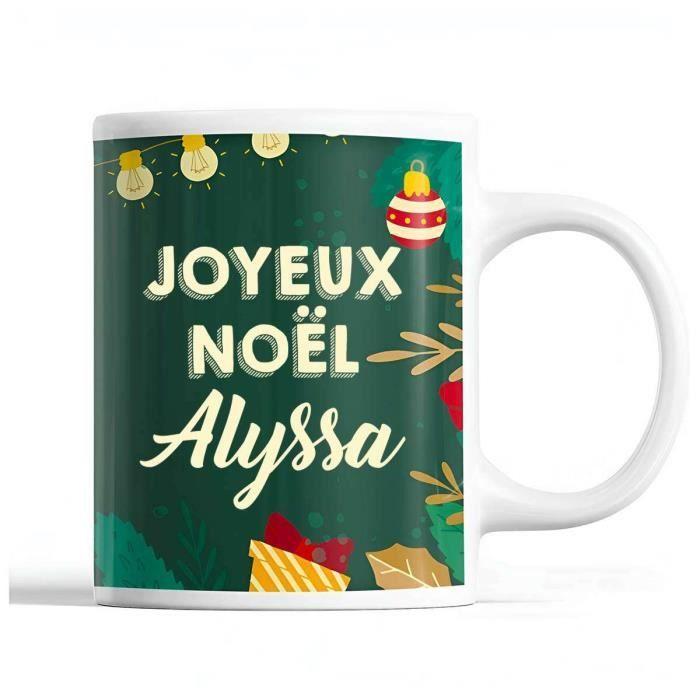Mug - Noël Alyssa - Ceramic - Front/Back Print - 325 Ml - Secret Santa Gift