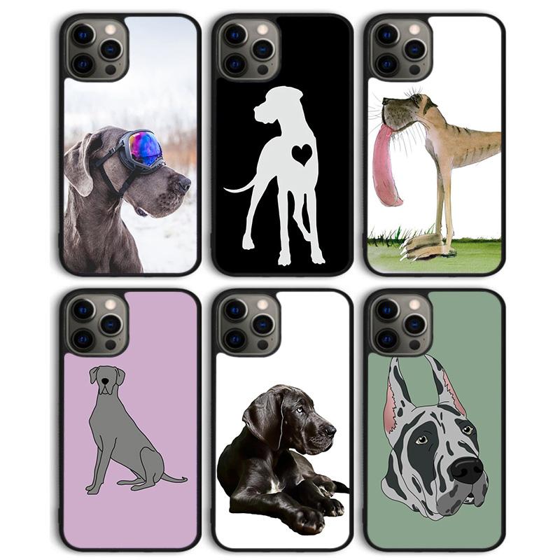 Great Dane Dog Puppy Phone Case Back Cover for iPhone 17 Air 16 15 14 13 11 12 Pro Max PlusS Shell Coque