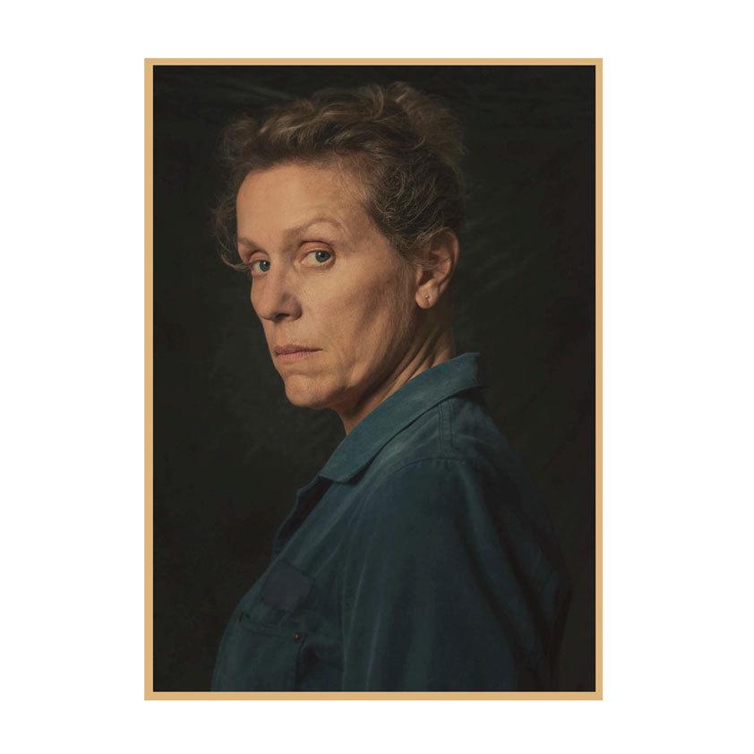 

Oscar-Winning Three Billboards Movie Poster - Retro Kraft Paper for Bar, Cafe, Dorm Decor 29.7x42cm(A3 size）