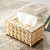 Crystal Tissue Box Rectangular Decorative Tissue Box Holder Sparkling Tissue Holder Napkin Facial