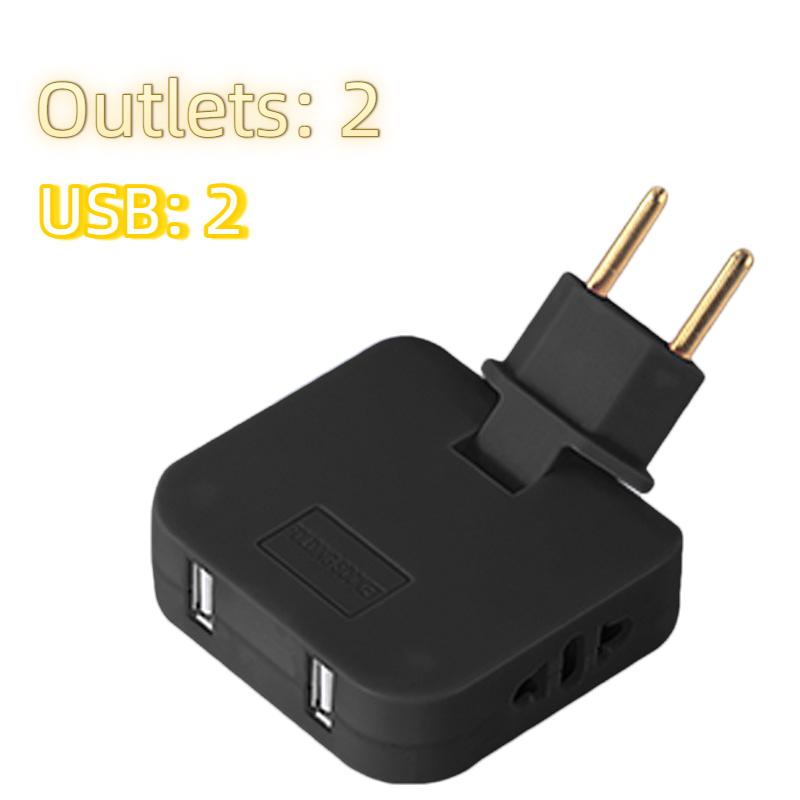 Europäischer Standard Drehbarer Steckdosenadapter – 180° Schwenkbar, Mehrfachsteckdose, Leicht, Kabellos & Tragbar