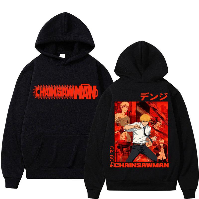 Japan Anime Chainsaw Man Graphic Hoodies Men's Fahion Cosplay Hoody Sweatshirt Oversized Fleece Casual Sportwear
