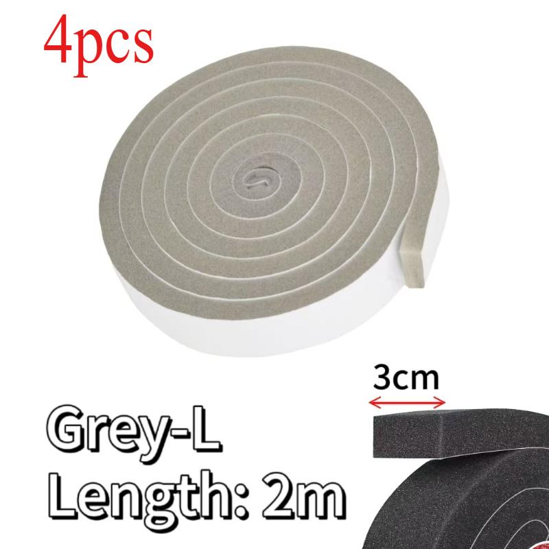 1-10Rolls Door Window Sealing Strip Self-Adhesive Sponge Foam Soundproof Tape Windproof Dustproof Door and Window Gap Seal Strip