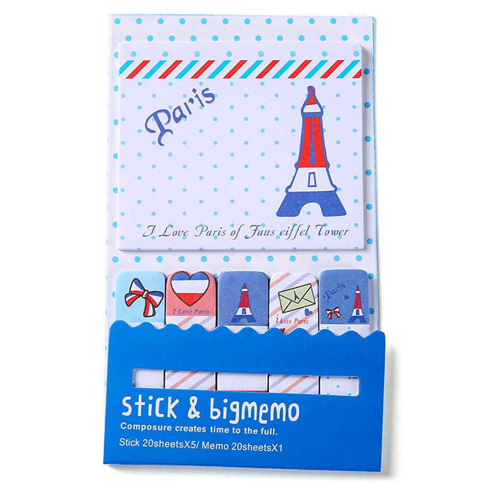 Cute Cartoon Multi-function Sticky Notes Memo Pad Paper Bookmarks School Supplies Planner Stickers
