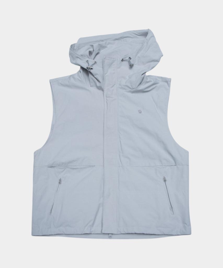 SOMEPLACE MAN Hooded Multi-Pocket Oversized Nylon Windbreaker Daily Vest_2 Colors