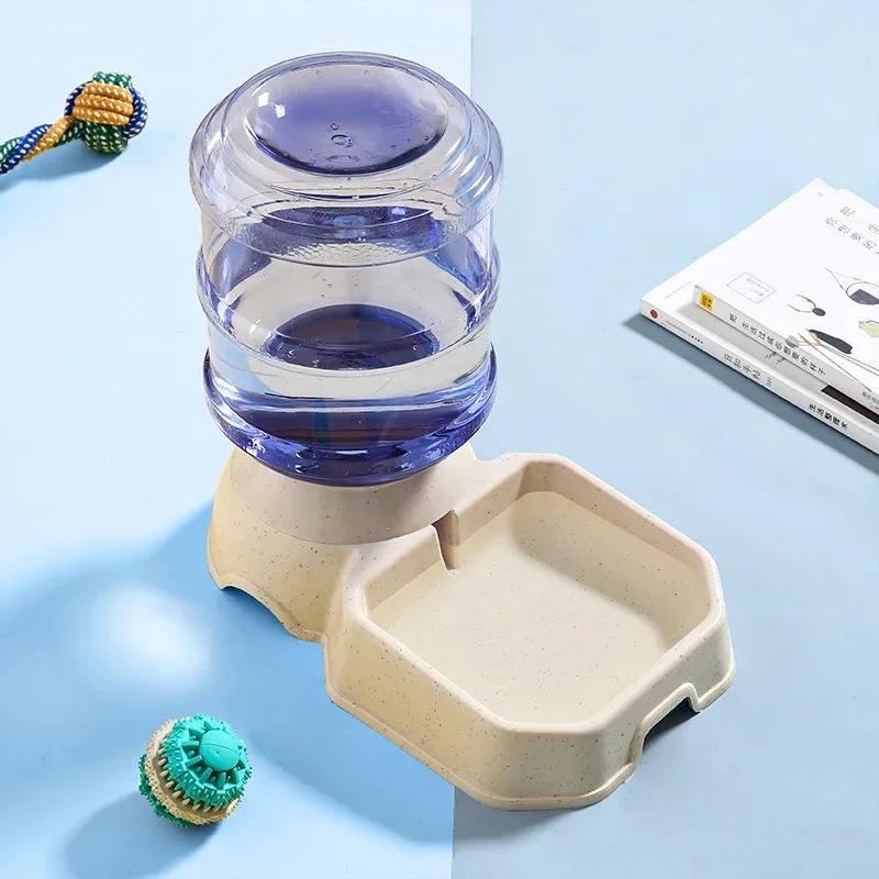 3.8L Large Capacity Pet Water Dispenser Dog Automatic Feeding Small Dog Food Bowl Simulation Drinking Bottle Device Home Decor