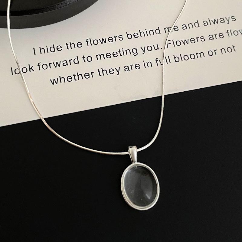 

Ожерелье из овального аквамарина и лунного камня Banyan Tree S925 Silver - уникальная цепочка на ключицу для девушки Moonstone серебряный