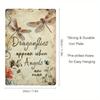 Dragonfly Garden Decor Dragonflies Appear Dragonfly Outdoor Wall Art Classic Vintage Metal Sign for Fence and Patio Decoration