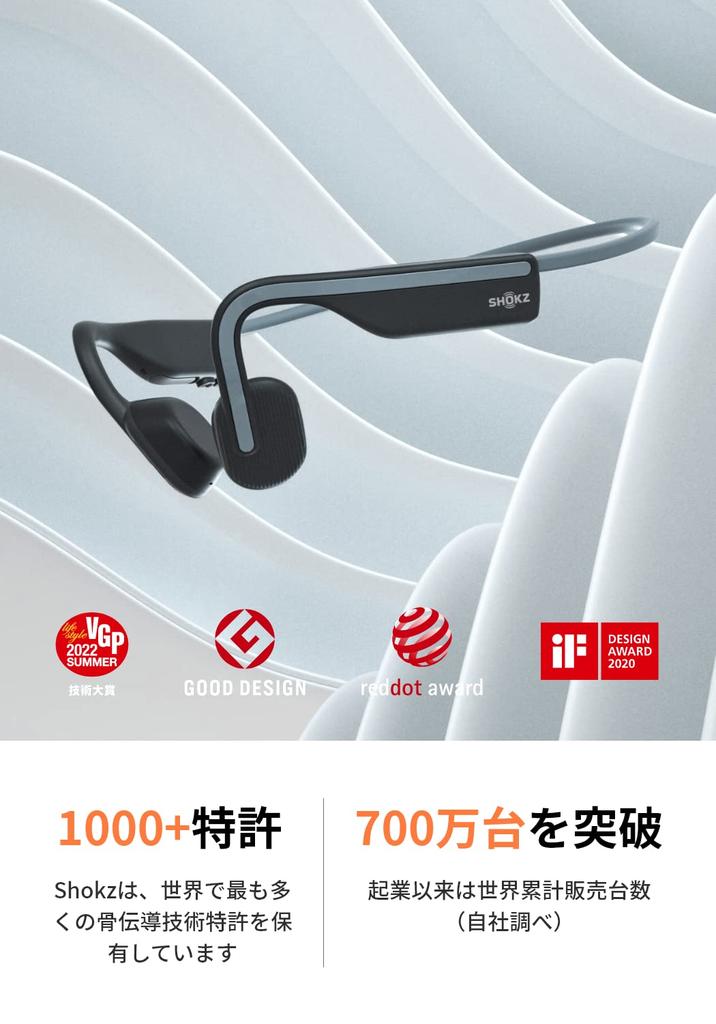 Bluetooth 5.1 SHOKZ OpenMove Bone Conduction Earphones, Official Store Authentic, Wireless Earphones for Remote Meetings Like Zoom, Telework, and