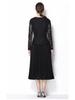 Elegant French V-Neck Lace Dress with Diamond Buckle and Pleated Skirt