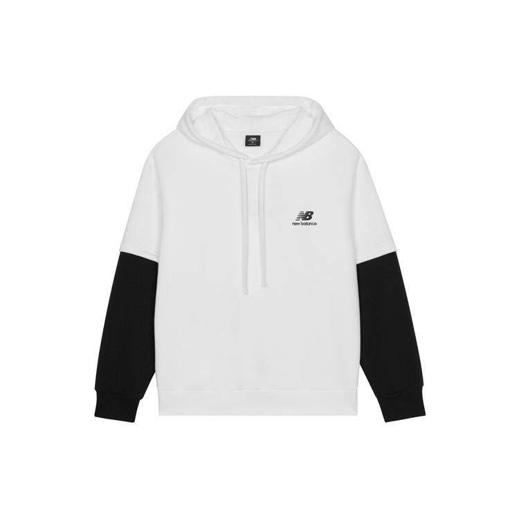 New Balance Sweatshirts Unisex White Hooded Moderate Regular AMT13342-SST