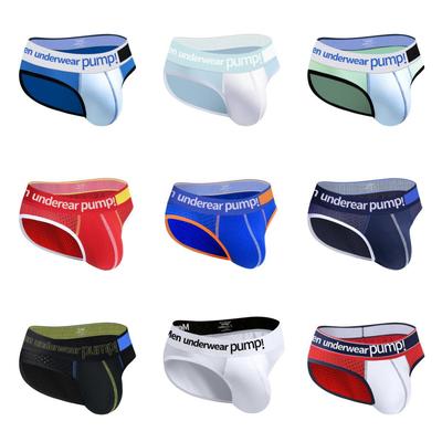 Trendy Low Rise Color Block Slim Fit Hip-Lifting Men's Sport Briefs