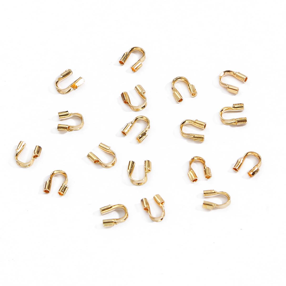 

100 шт., защита для проводов, защитные петли для проводов, u-образные аксессуары, застежки, разъем для изготовления ювелирных изделий 4x4mm