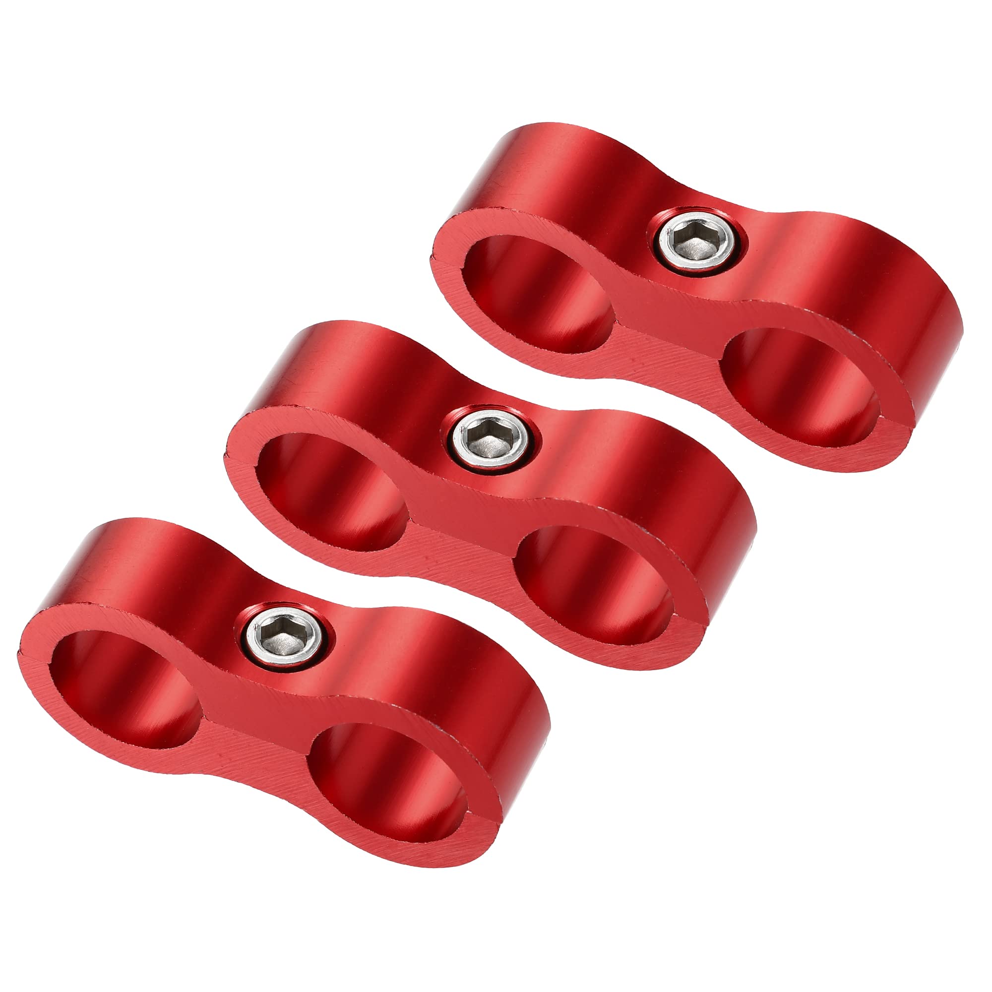 uxcell AN8 Car Hose Separator Clamp Fuel Line Connector Oil AN8 красный