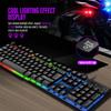 T-WOLF T20 Thunderwolf Backlit Gaming Keyboard - Wired, Multilingual (Arabic, Spanish, Russian).