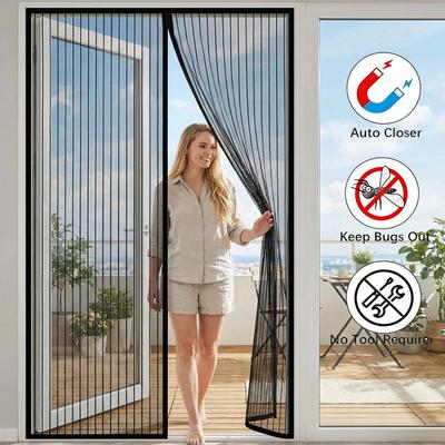 Anti-Mosquito Mesh Auto-Close Magnetic Anti-mosquito Mesh Invisible Door Mesh Anti-bug Fly Partition Curtain Magic Mesh