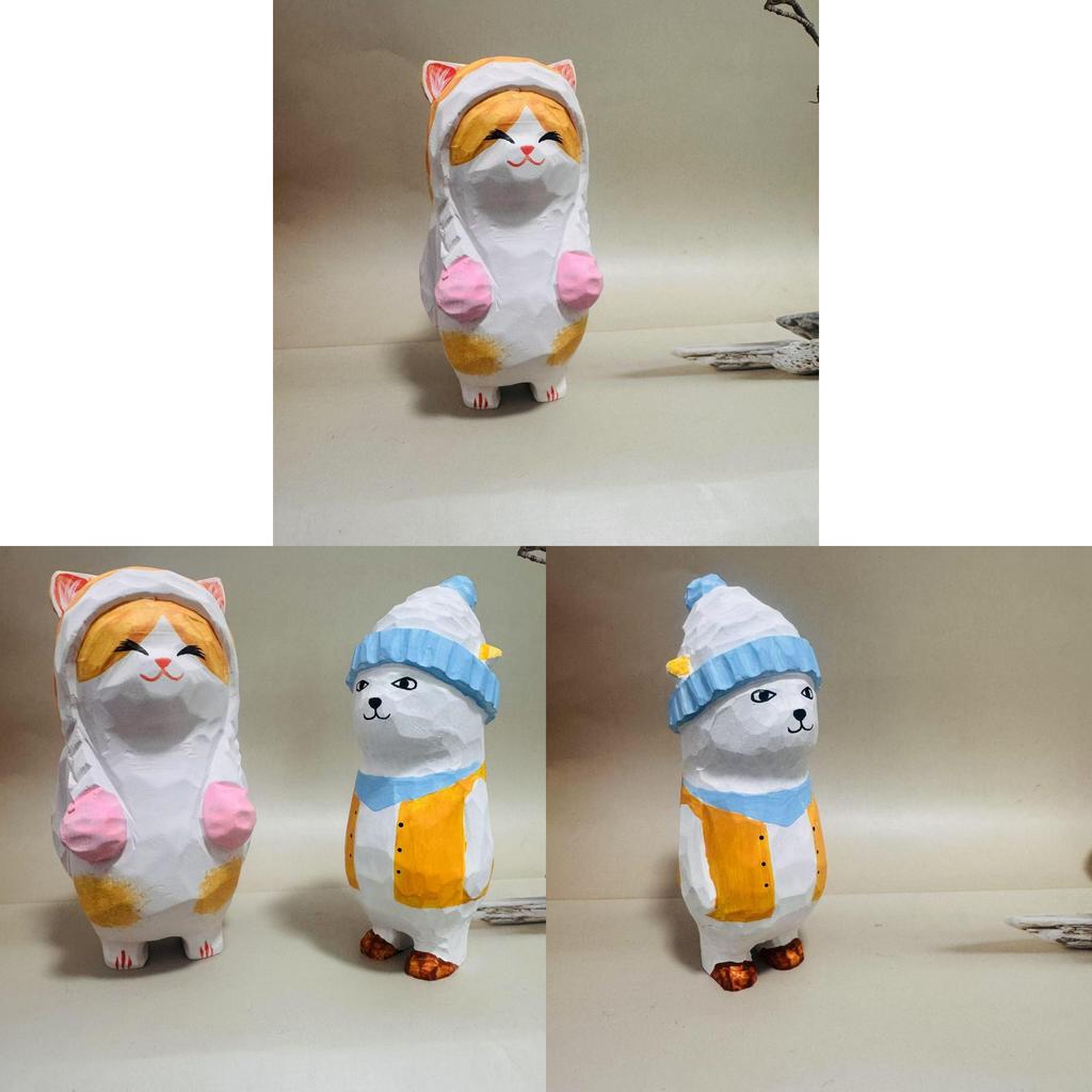 Wooden Craft Decor Lucky Cat Car Hanging Ornament For Home Office Gifts