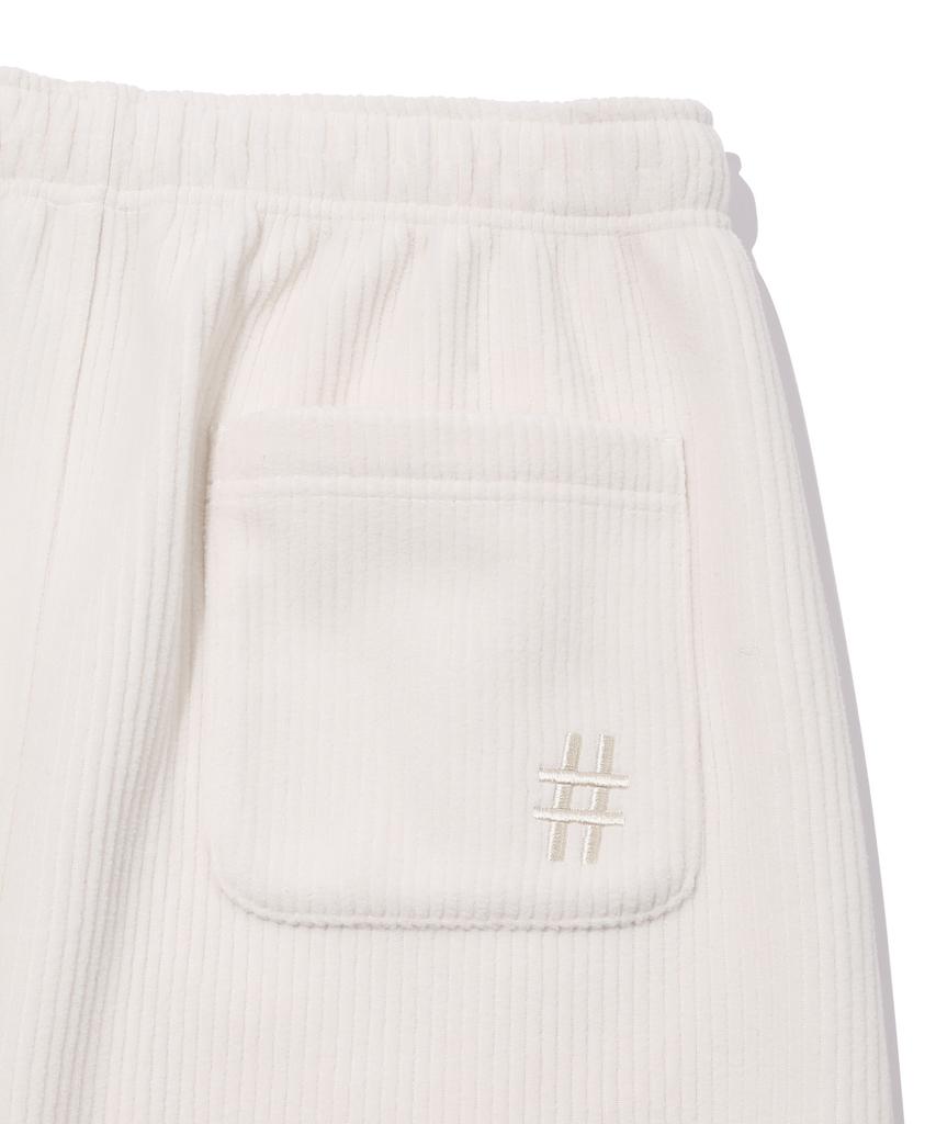 BEENTRILL Corduroy Fleece Long Skirt (Ivory)