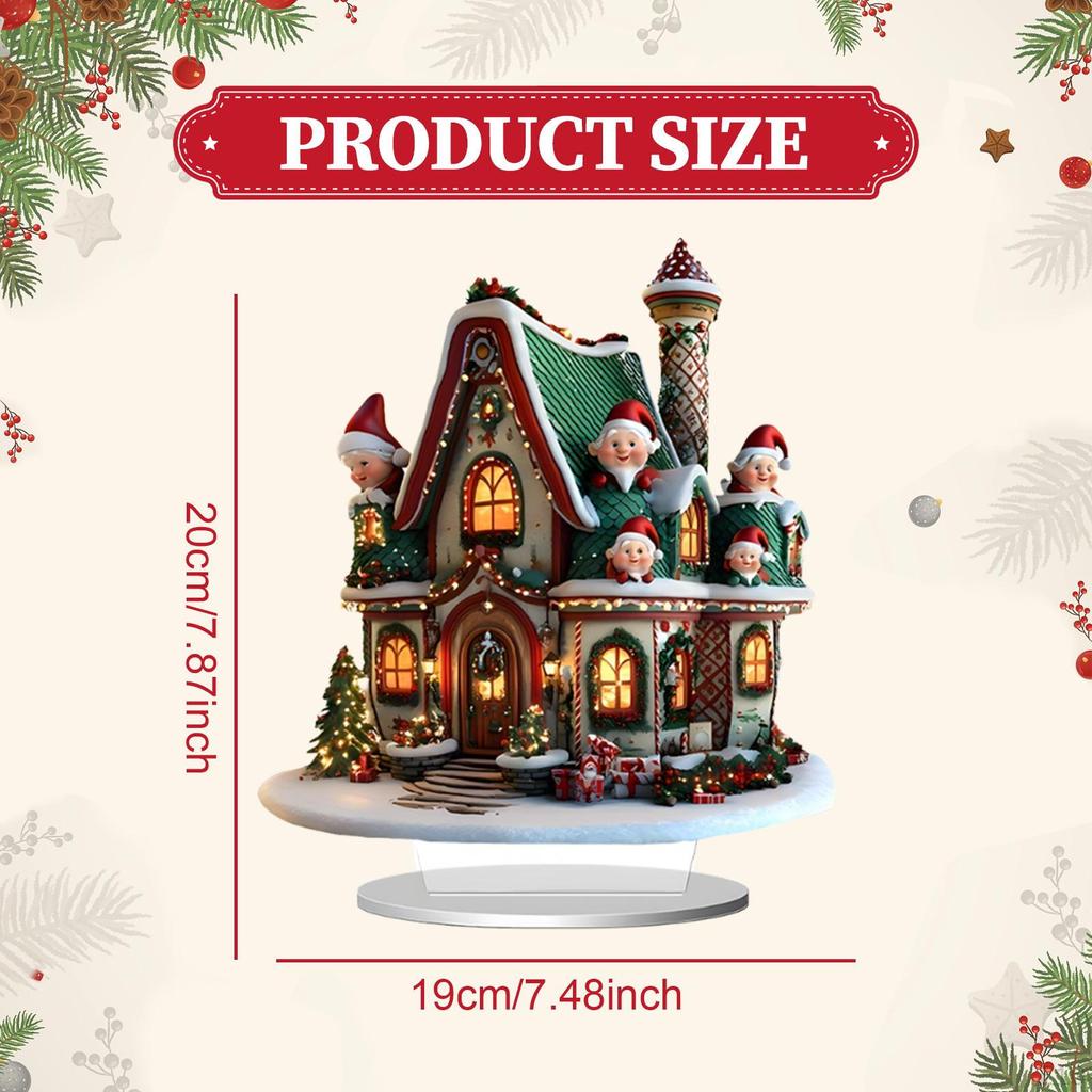 House 2D Snow Scene for Holiday