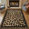 1pc Leopard Print Carpet Soft Rug for Bedroom Living Room Study Home Decor Non Slip Floor Mat Indoor Outdoor Use