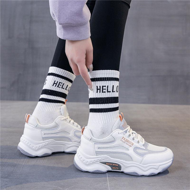 Spring and Summer New Dad Shoes Women's Mesh Breathable Sports Casual Shoes Versatile Fashion Thick-soled Non-slip Women