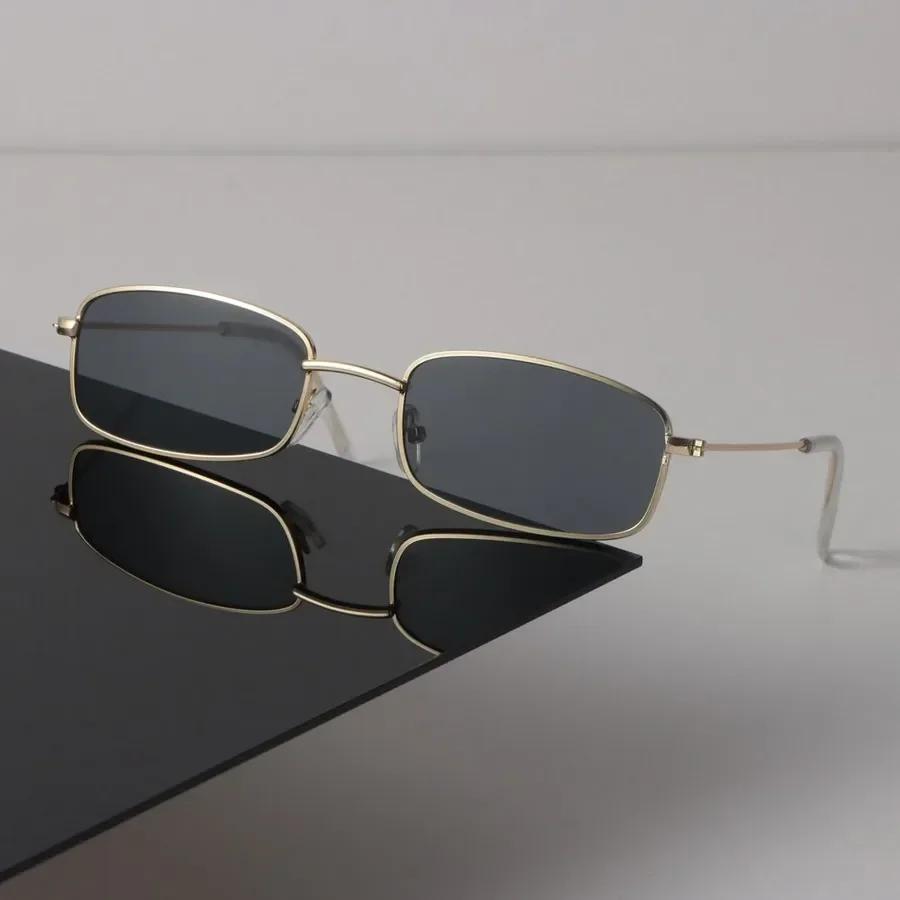 Square Sunglasses Women Men Vintage Stylish Mirror Minimalist Lens Sun Glasses Female Male Cool Personality