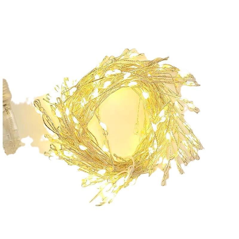 LED Firecracker Copper Wire Lights: Decorative Garland for Weddings, Home, Festivals, and Christmas.