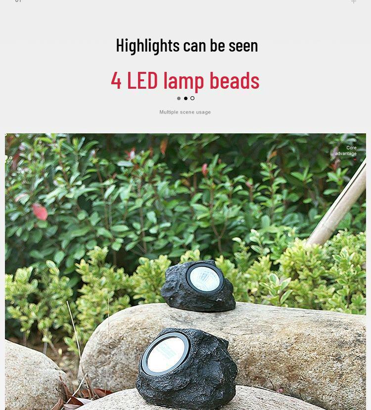 Solar LED Spotlight Outdoor Garden Lawn Decoration with Light Control