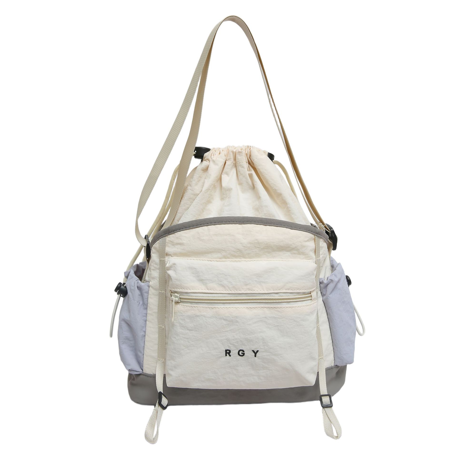 

A High-quality, Fresh and Sweet Color-blocking Bucket Bag and A Lightweight Mountaineering Crossbody Bag One Size жовтий/сірий