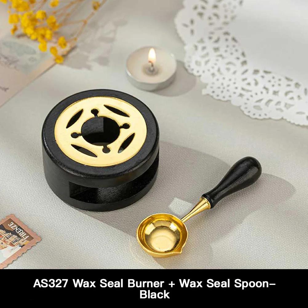 Wedding Invitations Cards Sealing Wax Stamps Set Solid Wood Vintage Wax Seal Stamp Heating Stove Kit Envelopes Gift Packing