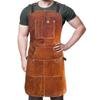 Flame-Resistant Waterproof Apron with Fleece Lining for Woodworking, Electrical Work, BBQ, Baking, and Custom Logo Options