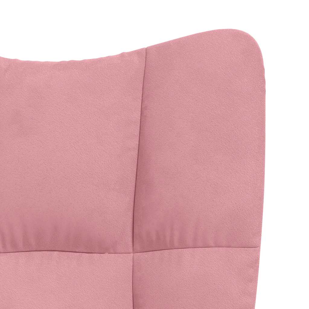 Vidaxl Armchair, Pink, Upholstered In Velvet
