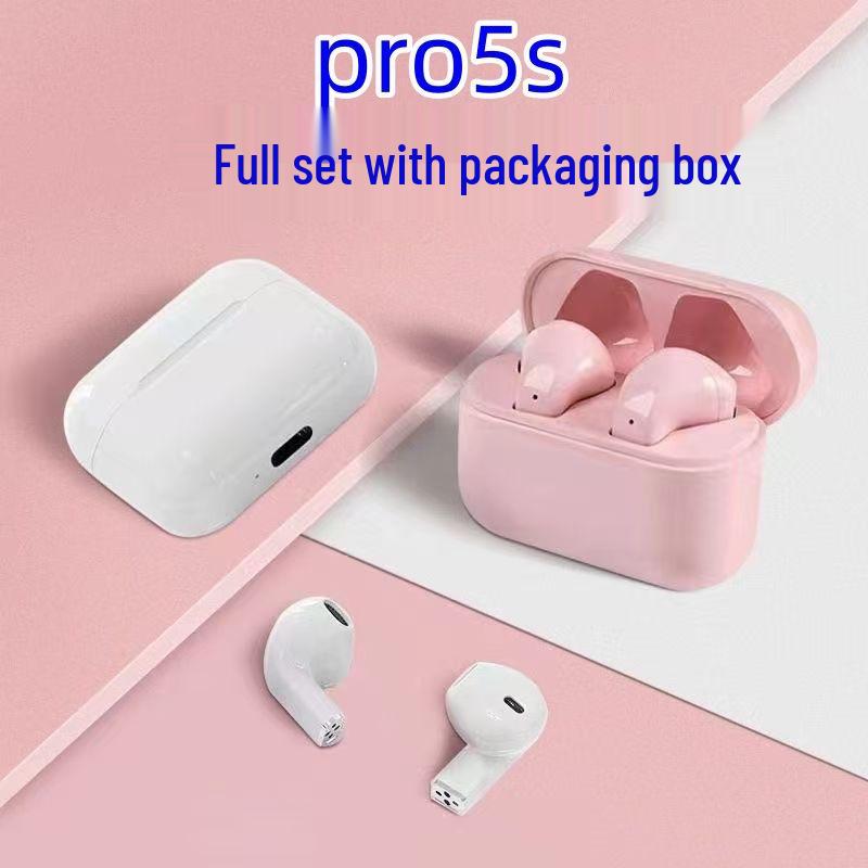 PRO5S Cute True Wireless Bluetooth Earphones - TWS for Apple/Android, Long Battery Life