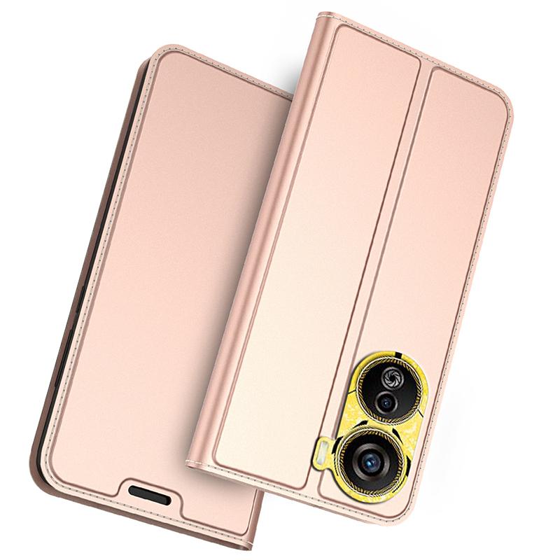 

For ZTE nubia Neo 5G Case Card Slot PU Leather Protection Phone Cover Rose Gold