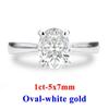 Marstone 1-3CT Moissanite Diamond D VVS1 Oval Women's Ring 925 Sliver 18k White Gold Engagement Rings Top Quialty Rings for Women